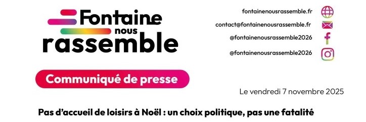 Communiqué de presse sur la fermeture des accueils de loisir