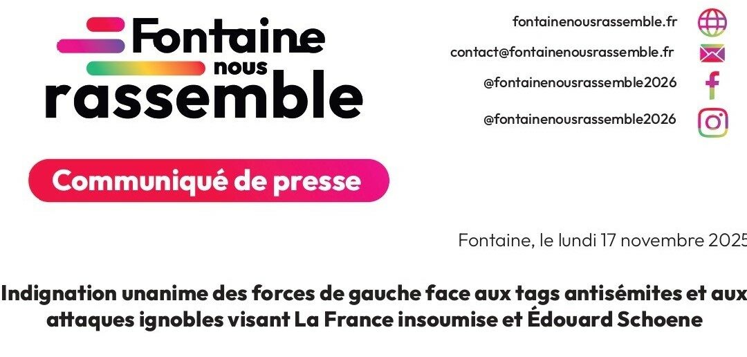 Communiqué de presse sur les tags antisémites