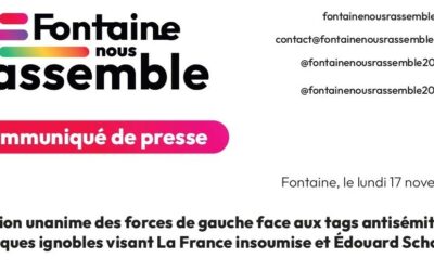 Communiqué de presse sur les tags antisémites