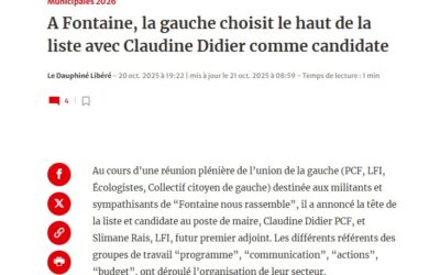 Le Dauphiné Libéré, 20 octobre 2025