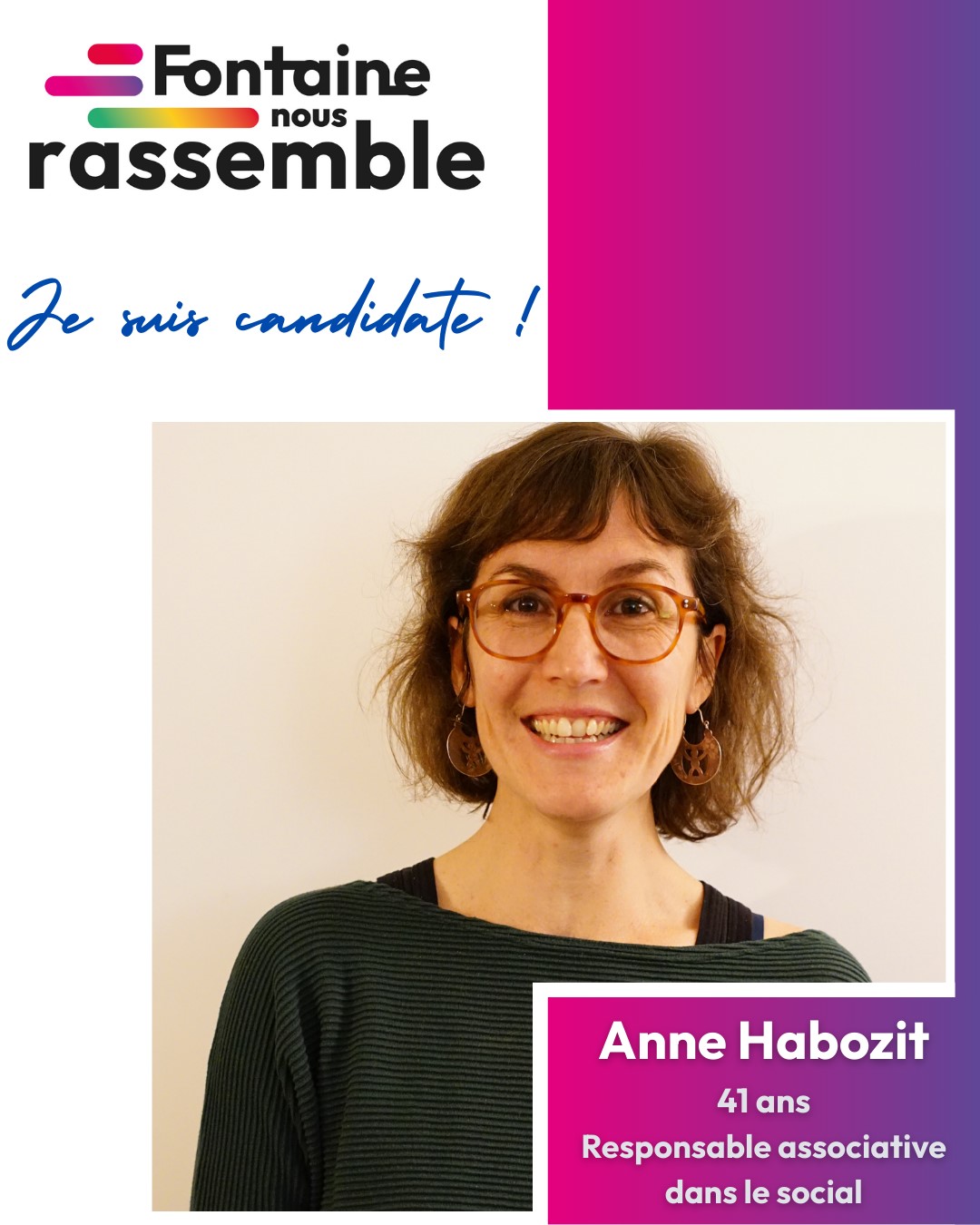 Anne Habozit candidate sur la liste Fontaine nous rassemble