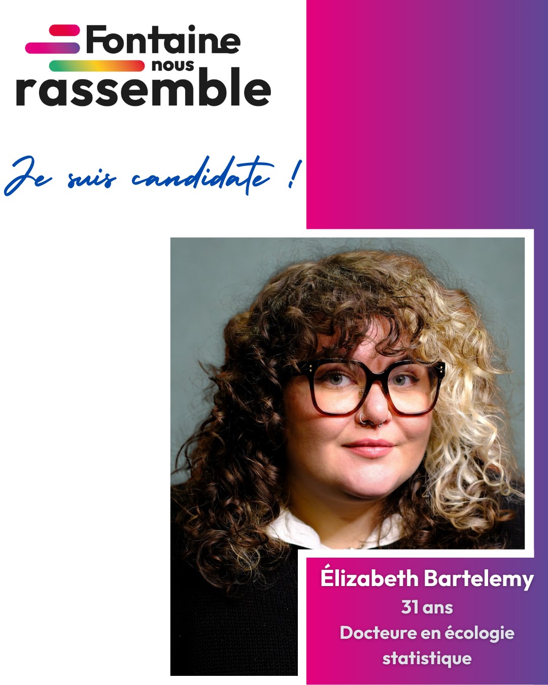 Elisabeth Bartelemy candidate sur la liste Fontaine nous rassemble