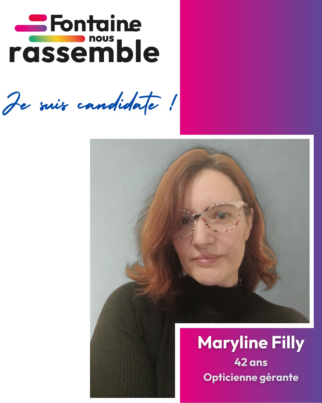 Maryline Filly candidate sur la liste Fontaine nous rassemble