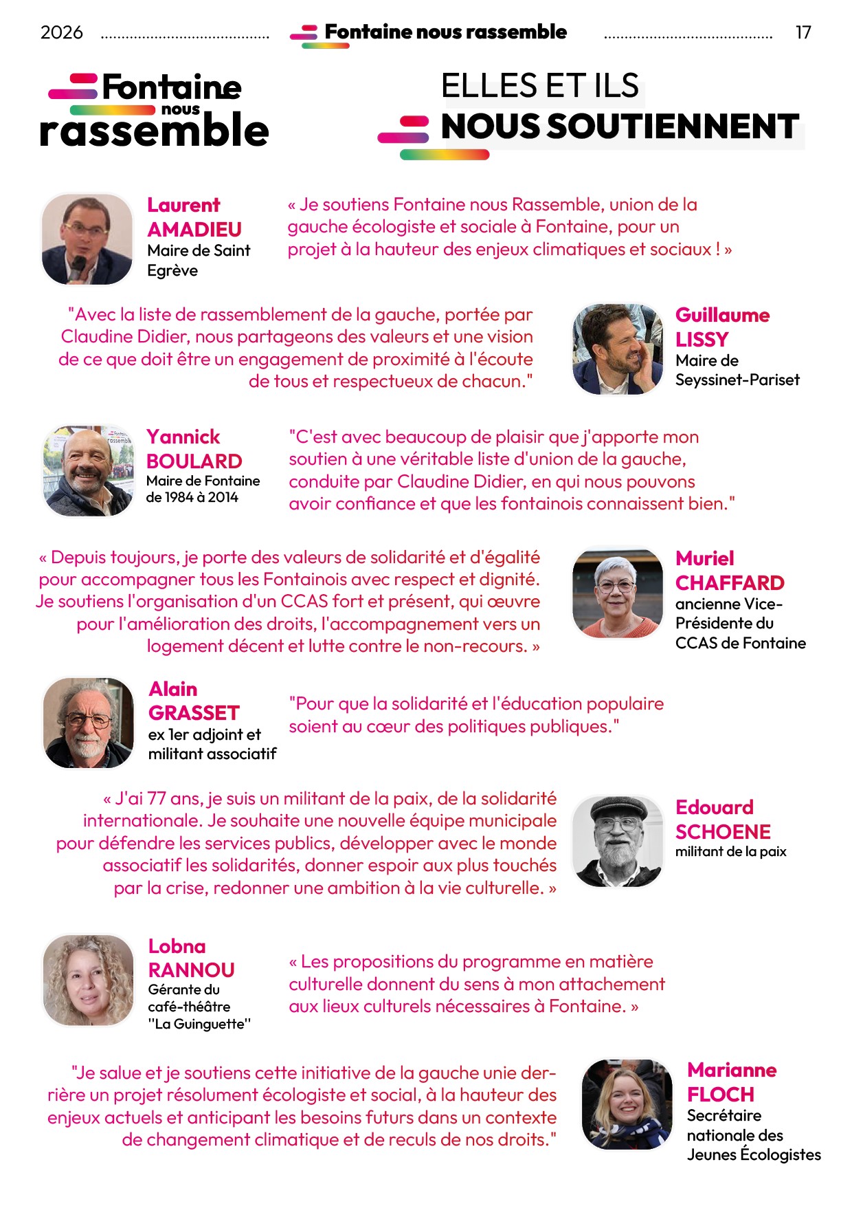 ELLES ET ILS NOUS SOUTIENNENT