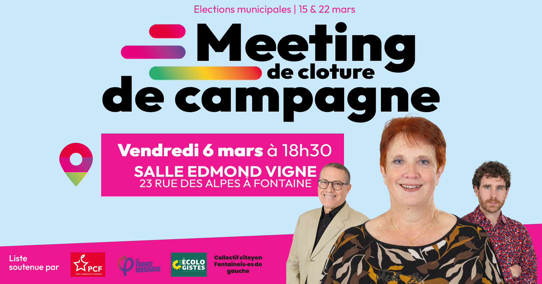 Meeting du 6 mars de Fontaine nous rassemble Meeting du 6 mars de Fontaine nous rassemble